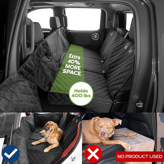 Ruff Liners XL Back Seat Extender for Dogs - As Seen on Shark Tank | Hard bottom adds 40% more space, holds up to 400 lbs, waterproof, machine-washable, heavy-duty Back Seat Cover for Dogs - Image 3