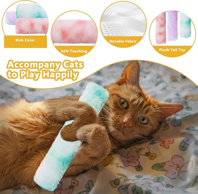 3 Pack Catnip Toys,Soft and Durable Cat Pillows Toys, Funny cat Toy | Rich Color Catnip toy, Cat toys for indoor cats, Indoor Interactive toy, cat kicker toy, Companion Toys for Cats (Pastel Set) - Image 4