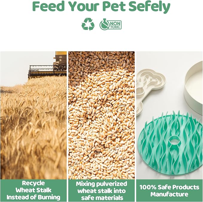 Puzzle Feeder Slow Feeder Dog Bowl for Large Dogs with Non-Slip Base - Adjustable Speed Design, Removable Puzzle Inserts & Dishwasher Safe, Green - Image 8