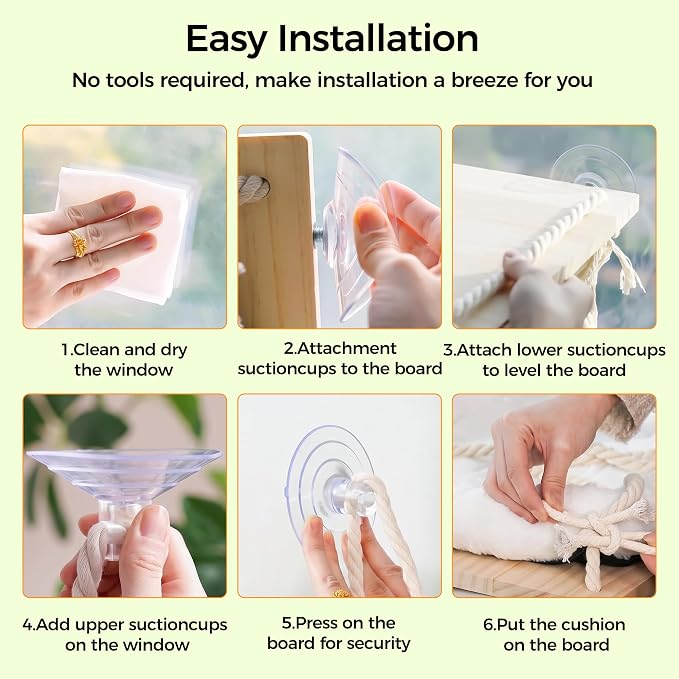 [4-Pack Suction Cups Only] Replacement Suction Cups with Screw Caps for Cat Window Perch, Clear PVC Threaded Nut Window Hammock Spare Parts for Indoor Cat Bed Window Seat - Image 7