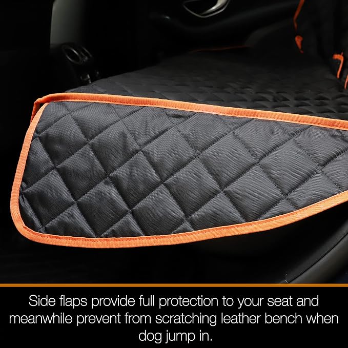 Truck Seat Cover for Dogs, 60 Inch Waterproof Nylon Oxford Back Seat Protector for Ford F150 F250 Ram 1500 Silverado GMC Sierra Tundra, No Chemical Odor, Stain Resistant, Velcro Opening - Image 4