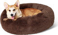 Bedsure Calming Dog Bed Medium Large Size Dogs Washable Pet Bed,33ins | Fluffy Faux Fur Round Donut Cuddler,Machine Washable,Anti-Slip Bottom,Anti-Anxiety,Deep Sleeping for Pets Up to 65 Lbs,Coffee by Unknown