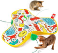 Potaroma Interactive Cat Feather Toys, Hide and Seek Moving Feather Wand | Rechargeable Touch Activated Indoor Kitten Exercise Kicker, Mouse Squeaky, Graffiti Cover by Potaroma