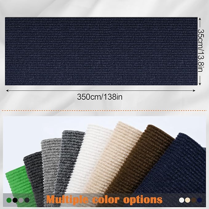 Cat Scratch Furniture Protector - 138" x 13.8" Trimmable Self-Adhesive Cats Claws Scratch Pads, DIY Cat Climbing Couch Protector for Scratch Post Cat Tree Replacement Indoor (Dark Blue) - Image 2