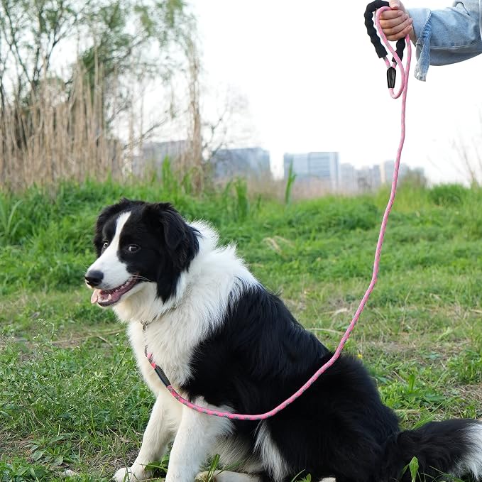 NTR Long Leash, 100FT Leash for Large Breed Dogs with Swivel Lockable Hook and Padded Handle, Pink Dog Lead for Walking, Hunting, Camping, Yard - Image 7