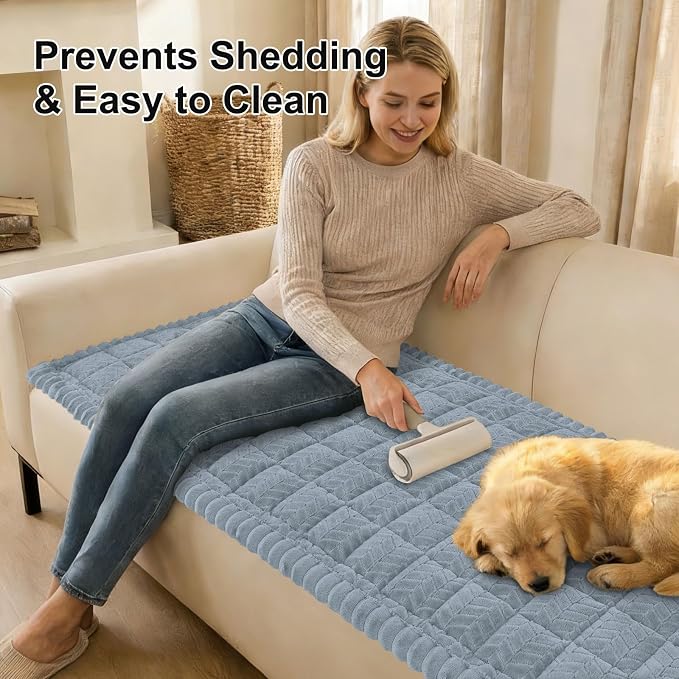 Smiry Couch Cover for Dogs, Non Slip Fuzzy Pet Sofa Covers Washable | Sofa Slipcovers for 3 Cushion Couch, Soft Thick Furniture Protector for Cats Dogs, Against Fur, Dirt, Scratch (27.6"x70.9") - Image 4