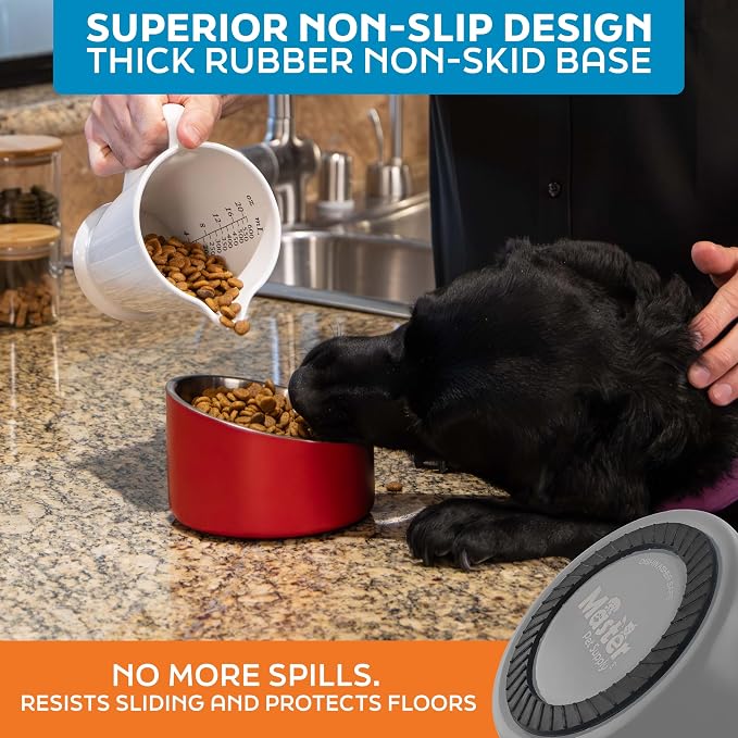 Master Pet Supply Stainless Steel Slanted Dog Cat Food Bowl 16 oz Graphite | Heavy Duty Double Wall Insulated, Non-Slip Elevated Bowl for French Bulldogs, Pugs, Cats, Anti Rust, Dishwasher Safe - Image 5
