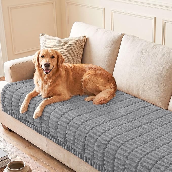 hyha Couch Cover for Dogs, Washable Non Slip Plush Flannel Sofa Protector | Thick Flannel, Anti-Slip Backing, Pet Hair & Scratch Protection, Fits Sofa & Loveseat (35.4" x 70.9") by hyha