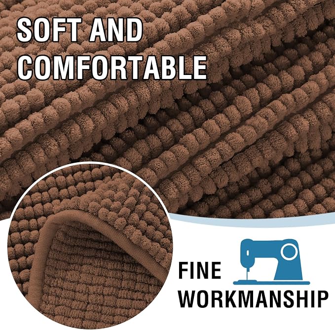 H.VERSAILTEX Plush Chenille Couch Cover for 3 Cushion Couch Anti Slip Washable Sofa Slipcovers Soft and Durable Furniture Protector for Dogs Cats Kids (27.5" x 82", Caramel) - Image 4