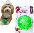 SPOT Dura-Brite Treat Ball - Treat Dispensing Dog Toy Made with Durable TPR Rubber, Interactive Slow Feeder Puzzle Ball, Prevents Boredom and Makes Mealtime Fun - 3in, Assorted Colors by SPOT
