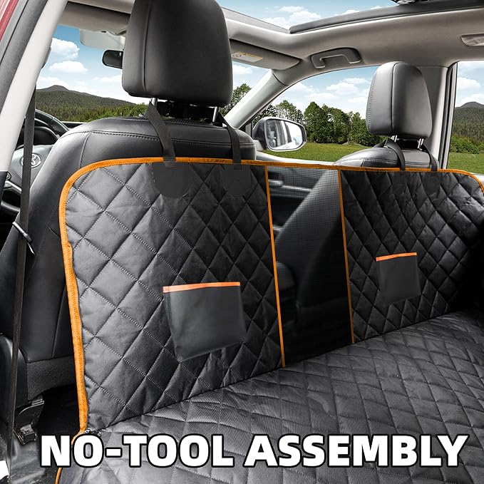 Smouatou Dog Car Seat Cover for Back Seat, Sturdy Backseat Extender for Dogs,New Scratch Resistant, Anti Slip Portable Dog Hammock,Suitable for Cars and SUVs,Car Travel Pet Bed,Hard Bottom (L) - Image 5