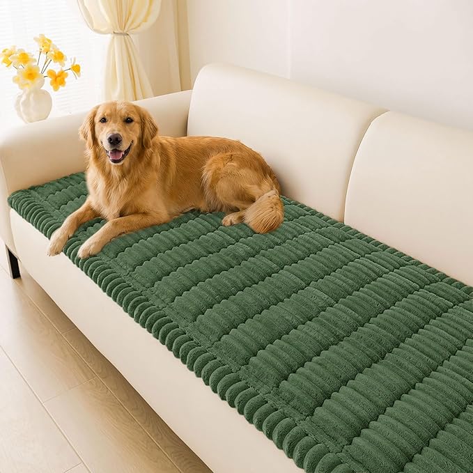 hyha Couch Cover for Dogs, Washable Non Slip Plush Flannel Sofa Protector | Thick Flannel, Anti-Slip Backing, Pet Hair & Scratch Protection, Fits Sofa & Loveseat (27.6" x 47") by hyha