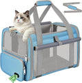 Cat Carrier Airline Approved Privacy Portable Top Load Pet Travel Bag | Soft Sided Pet Carriers for Small Cats Dogs Puppy up to 16 Lbs,Collapsible,Zipper Lock,Luggage Sleeve,2 Storage,Washable by ZENTREON