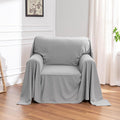 MEETSKY Small Couch Cover Oversized Armchair Sofa Covers Washable for Dogs Single Recliner Sofa Slipcover, Cat Scratch Proof Soft Sofa Throw Protector for Pets, 71" x 91", Light Grey by MEETSKY