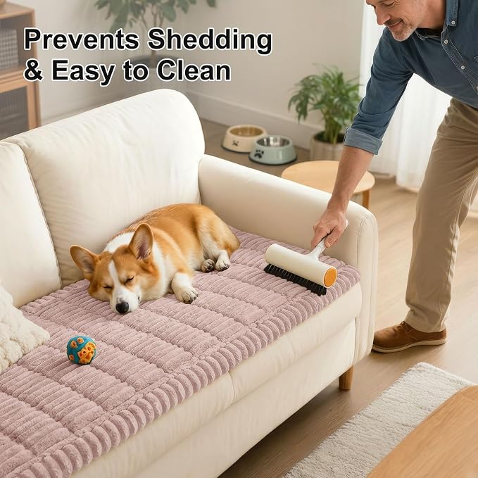 Smiry Couch Cover for Dogs, Non Slip Washable Sofa Protector for Pets | Soft Furniture Cover for Leather & Fabric Couches, Cozy Protect Against Fur, Dirt & Messes, Pet Friendly, 27.6"x70.9" - Image 8