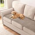 H.VERSAILTEX Plush Chenille Couch Cover for 3 Cushion Couch Anti Slip Washable Sofa Slipcovers Soft and Durable Furniture Protector for Dogs Cats Kids (27.5" x 71", Cuban Sand) by HVERSAILTEX
