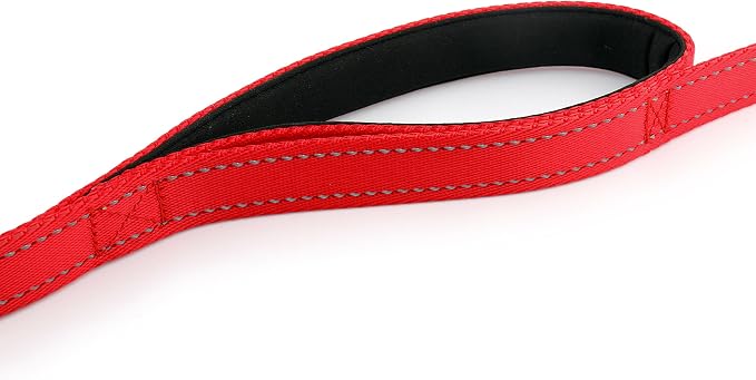 Dog Leash 6ft Long,Traffic Padded Two Handle,Heavy Duty,Reflective Double Handles Lead for Control Safety Training,Leashes for Large Dogs or Medium Dogs,Dual Handles Leads(Red) - Image 6