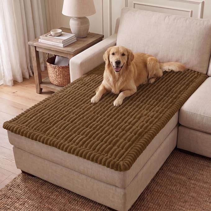 hyha Couch Cover for Dogs, Washable Non Slip Plush Flannel Sofa Protector | Thick Flannel, Anti-Slip Backing, Pet Hair & Scratch Protection, Fits Sofa & Loveseat (43" x 82.7") by hyha