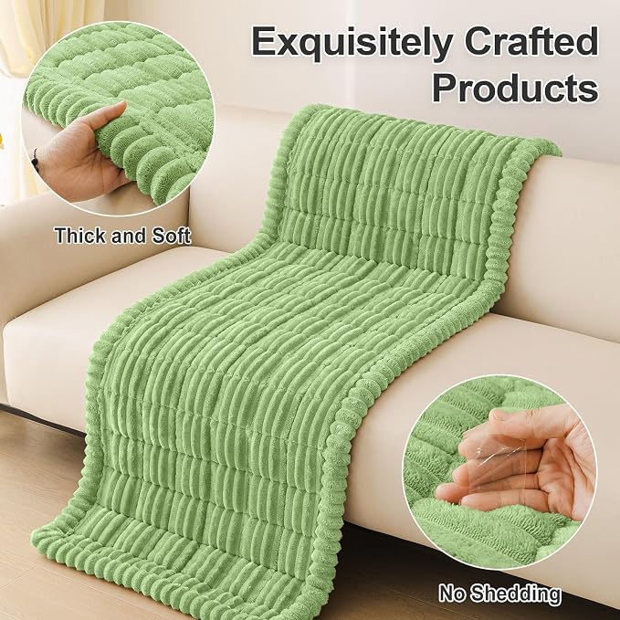 hyha Couch Cover for Dogs, Washable Non Slip Plush Flannel Sofa Protector | Thick Flannel, Anti-Slip Backing, Pet Hair & Scratch Protection, Fits Sofa & Loveseat (35.4" x 88") - Image 8