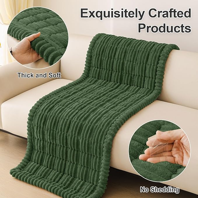 hyha Couch Cover for Dogs, Washable Non Slip Plush Flannel Sofa Protector | Thick Flannel, Anti-Slip Backing, Pet Hair & Scratch Protection, Fits Sofa & Loveseat (27.6" x 82.7") - Image 8