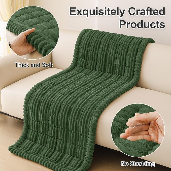 hyha Couch Cover for Dogs, Washable Non Slip Plush Flannel Sofa Protector | Thick Flannel, Anti-Slip Backing, Pet Hair & Scratch Protection, Fits Sofa & Loveseat (27.6" x 47") - Image 8