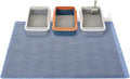 Cat Litter Mats-Extra Large 47''x36'' Litter Catcher Mat for Cat-XXL Litter box Matt for Floor-2 Layer Catcher Rug for Pet kitty Litterbox-Waterproof Urine Proof,Non-Slip,Blue by USHARP