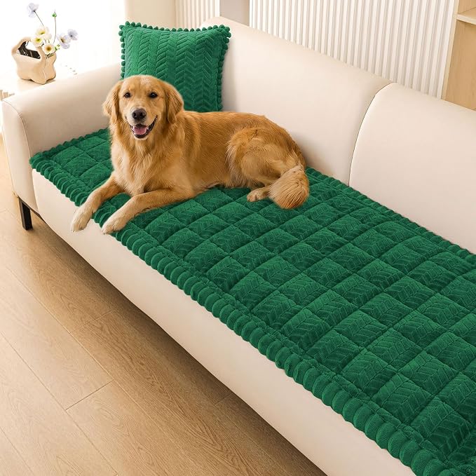 Smiry Couch Cover for Dogs, Non Slip Fuzzy Pet Sofa Covers Washable | Sofa Slipcovers for 3 Cushion Couch, Soft Thick Furniture Protector for Cats Dogs, Against Fur, Dirt, Scratch (27.6"x88") by Smiry