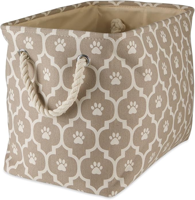 Bone Dry 6192 Pet Storage Collection Lattice Paw Print, Large Rectangle, Stone by BoneDry