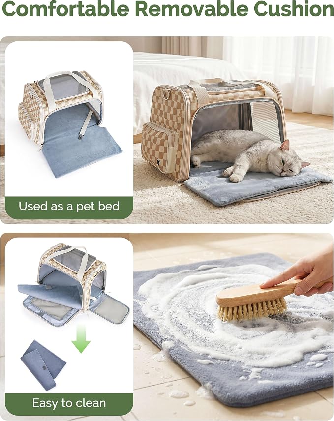 Homespon 34.5L Soft-Sided Cat Dog Carrier, Airline Approved Pet Bag | Collapsible Travel Bag with Removable Bed for Small Dogs & Cats - Image 3
