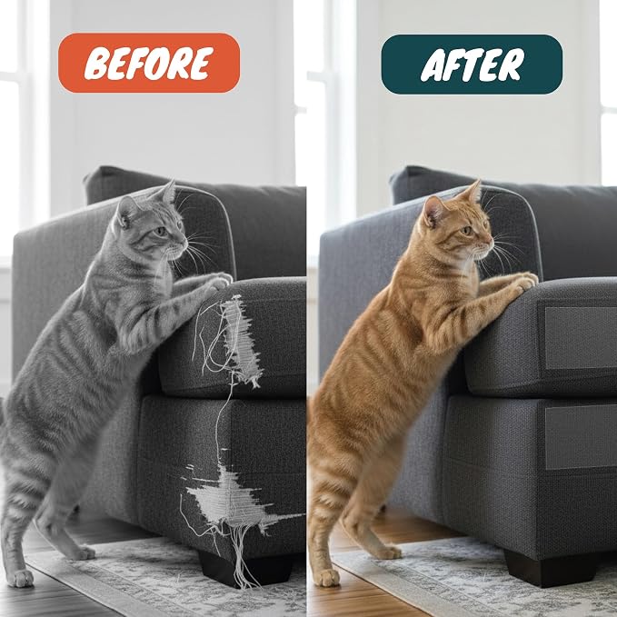 FixZilla Anti Scratch Cat Tape for Furniture 2.5 Inch x 45 Feet Clear Sticky Double Sided Anti Scratch Cat Tape for Paw Scratching Deterrent and Pet Training for Couch Furniture Protector, Sofa, Doors - Image 3