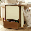 Cat Scratch Furniture Protector for Couch, Cat Scratcher Side Table | Couch Protector from Cat Claws with Storage,Cat Scratching Posts & Sisal Scratching Board, Anti-Scratch Furniture Protector by PEPEUNI