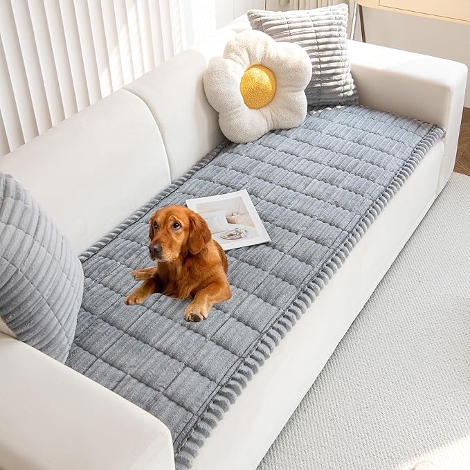 Mivnue Couch Cover for Dogs, Washable Non Slip Pet Sofa Furniture Protector | Thick Flannel & Anti-Slip Backing, Protect Couch Cover from Pet Hair, Dirt & Messes for Leather & Fabric Sofa and Loveseat by Mivnue