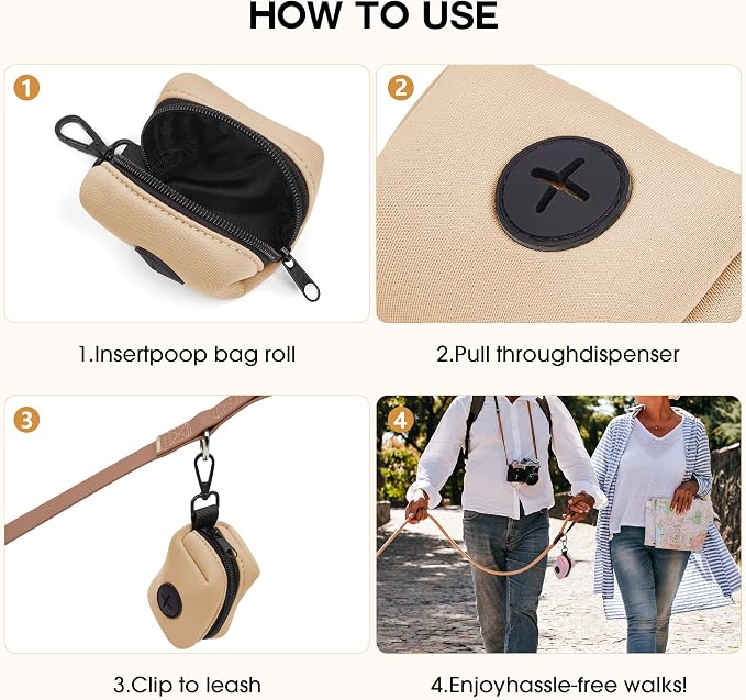 Wolfone Dog Waste Bag Holder, Leash Poop Bag Dispenser with Secure Clip | Secure Clip Design Durable & Odor-Free Universal Bag Fit Lightweight & Portable Stylish Color Options - Image 4
