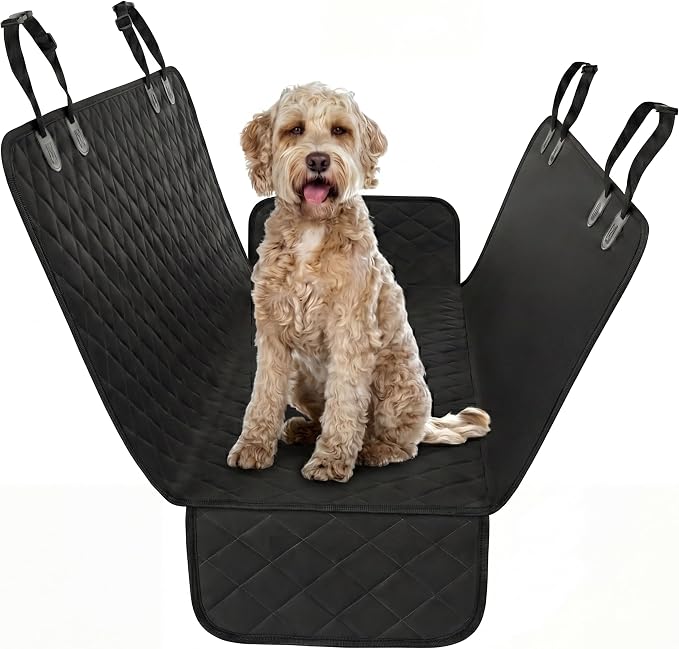 Active Pets Black XL Dog Car Hammock Back Seat Cover, Waterproof Backseat Cover Protector for Truck Bench Rear of Sedans or SUVs, Essential Pet Supplies Vacuum or Wipe Clean, Machine Washable by ActivePets