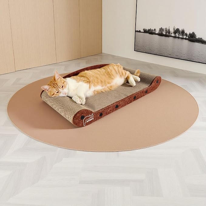 Cat Scratcher 24 Inch Cat Scratching Sofa Bed & 16" Lounge Box with Scratch Pad - Durable Cat Scratchers for Indoor Cats to Protect Your Furniture - Image 8