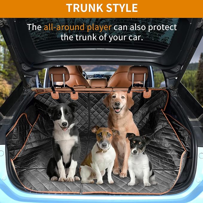 IVY&LANE Dog Car Seat Cover for Back Seat,Conversible 2-in-1 Waterproof Front Seat Cover,Heavy-Duty & Scratchproof Car Seat Protector Cover for SUVs,Trucks and Sedans,Large - Image 5