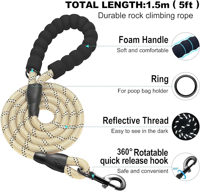 haapaw Dog Harness with Leash Set, No Pull Adjustable Reflective Step-in Puppy Harness with Thickened Padded Vest for Extra-Small/Small Medium Dogs - Image 3