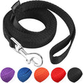 AMAGOOD 6 FT Puppy/Dog Leashes, Strong Traditional Style Leash with Easy to Use Collar Hook,Dog Lead Great for Small and Medium and Large (Black,5/8" x 6 Feet) by DOGLEASH