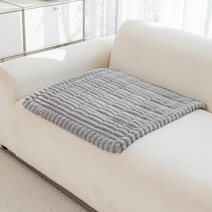 MYSKY HOME Chair Covers, Non-Slip Couch Cover, Light Grey, 27.6" x 27.6" | Recliner Chair Covers, Soft & Thick Chair Arm Covers Protector, Couch Cushion Covers, Dog Couch Covers, Sofa Covers Washable - Image 7