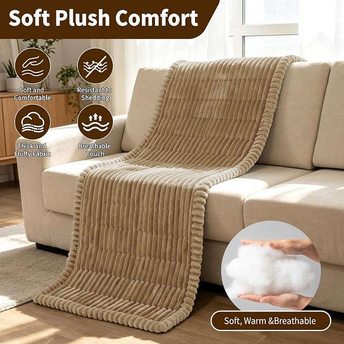 Leakproof Couch Cover for Dogs, Non Slip Washable Sofa Protector | Stain-Resistant Window Seat Cushions Chair Mat Car Seat Cover for Kids Pets (Camel 27.6" x 82.7") - Image 3