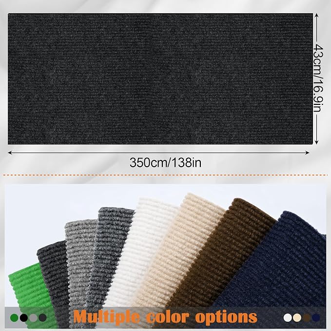 Cat Scratch Furniture Protector - 138" x 17" Trimmable Self-Adhesive Cats Claws Scratch Pads, DIY Cat Climbing Couch Protector for Scratch Post Cat Tree Replacement Indoor (Black) - Image 2