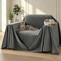 Loiion Cat Scratch Couch Cover Waterproof Sofa Cover 91"X71" Grey | Pet-Friendly Couch Protector, Anti-Scratch & Non Slip Sofa Cover For Cats Dogs Kids, Machine Washable by Loiion