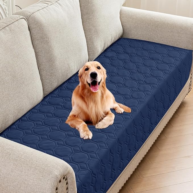 ZNSAYOTX Ultimate Cozy Blankets (30"x70") 100% Waterproof Sofa Mat Blanket for Dog Pets, Bed Couch Protector with Non-Slip Back Washable Durable, Pee Scratch Proof Easy to Clean (Navy Blue) by ZNSAYOTX