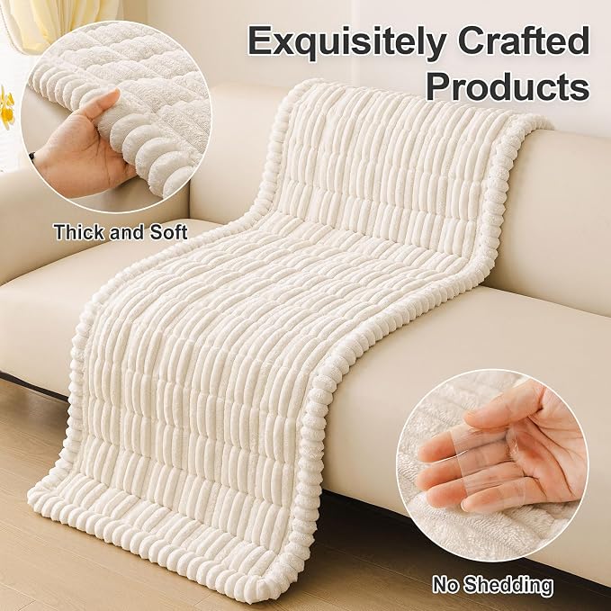hyha Couch Cover for Dogs, Washable Non Slip Plush Flannel Sofa Protector | Thick Flannel, Anti-Slip Backing, Pet Hair & Scratch Protection, Fits Sofa & Loveseat (27.6" x 88") - Image 8
