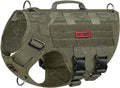 OneTigris No Pull Tactical Dog Harness for Medium Dogs, Aire Mesh Service Dog Harness Breathable Military Dog Molle Vests with Handles, Service Dogs Vest Harness for Walking Hiking Training by OneTigris