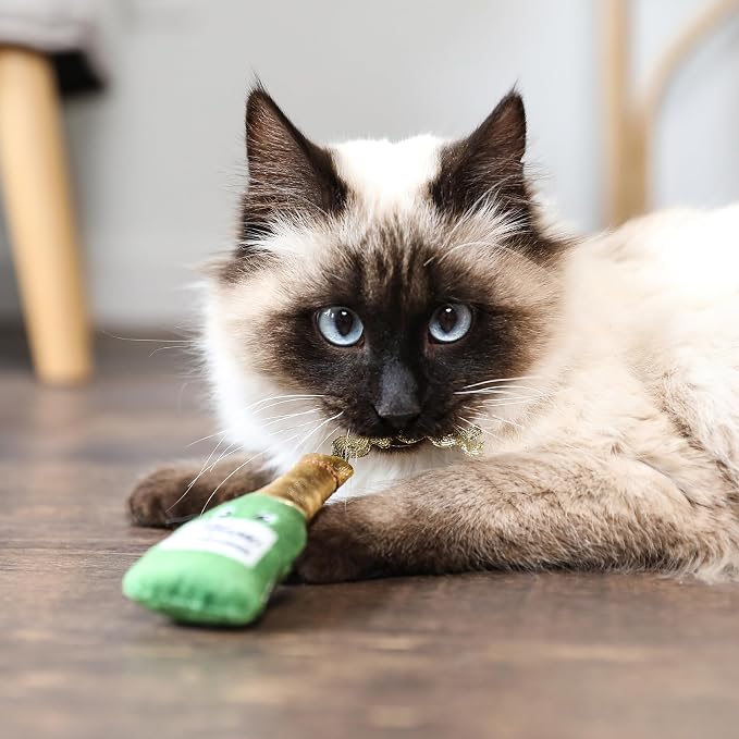 Quirky Kitty Wine & Cheese Catnip Plush Cat Toy, Pack of 2 - Image 6