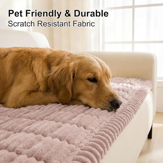 Smiry Couch Cover for Dogs, Non Slip Washable Sofa Protector for Pets | Soft Furniture Cover for Leather & Fabric Couches, Cozy Protect Against Fur, Dirt & Messes, Pet Friendly, 35.4"x82.7" - Image 4