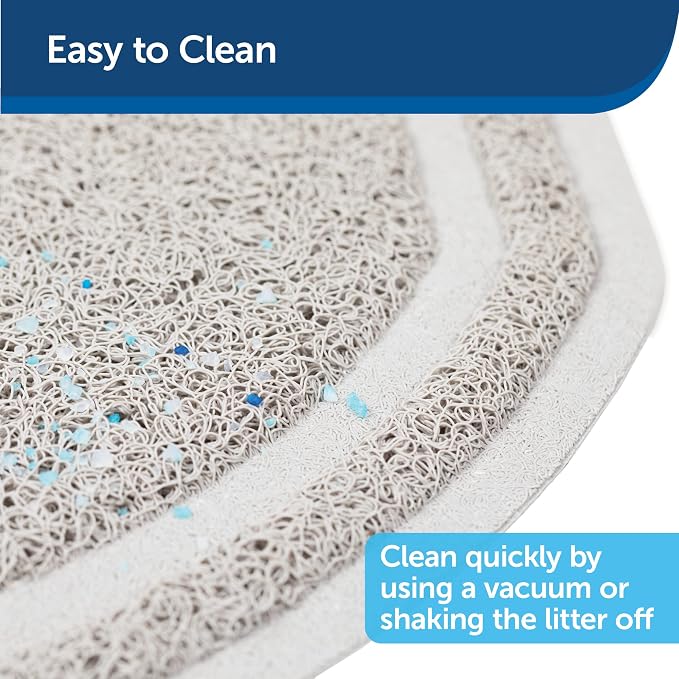 PetSafe Anti-Tracking Cat Litter Mat, Small | 20.5 x 19.7 in, Durable Mesh Trapping Mat for Crystal & Clay Clumping Cat Litter, Leakproof Double-Layer Backing, BPA-Free - Image 4