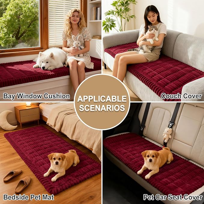 hyha Couch Cover for Dogs, Washable Non Slip Plush Flannel Sofa Protector | Thick Flannel, Anti-Slip Backing, Pet Hair & Scratch Protection, Fits Sofa & Loveseat (43" x 82.7") - Image 4
