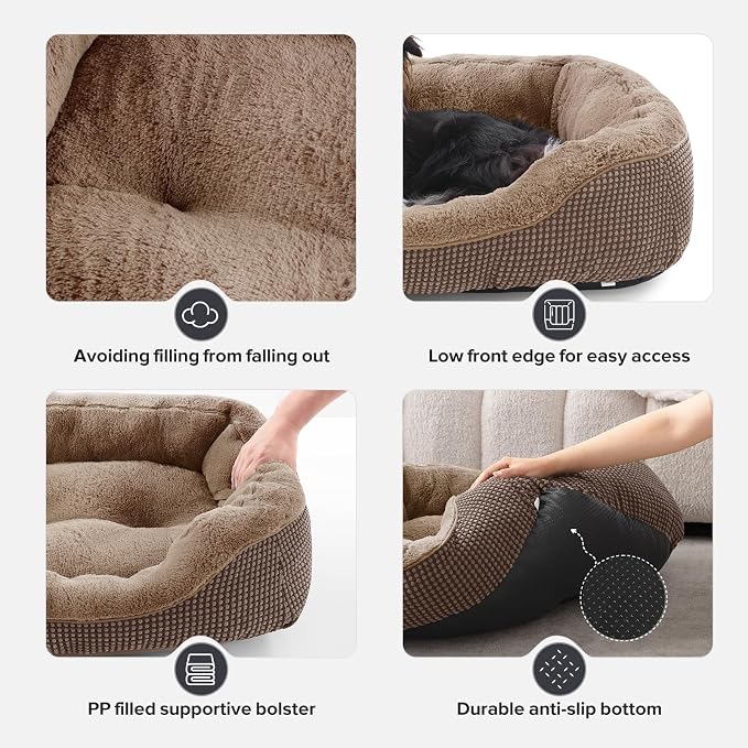 Small Dog Bed Orthopedic Warming Soft Calming Sleeping Durable with Anti-Slip Bottom - Image 7